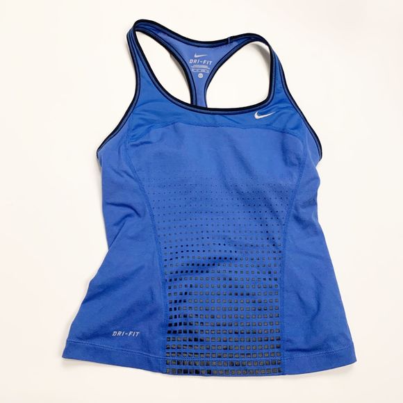 Nike Dri Fit Racerback Blue Tank Top XS - Picture 1 of 3